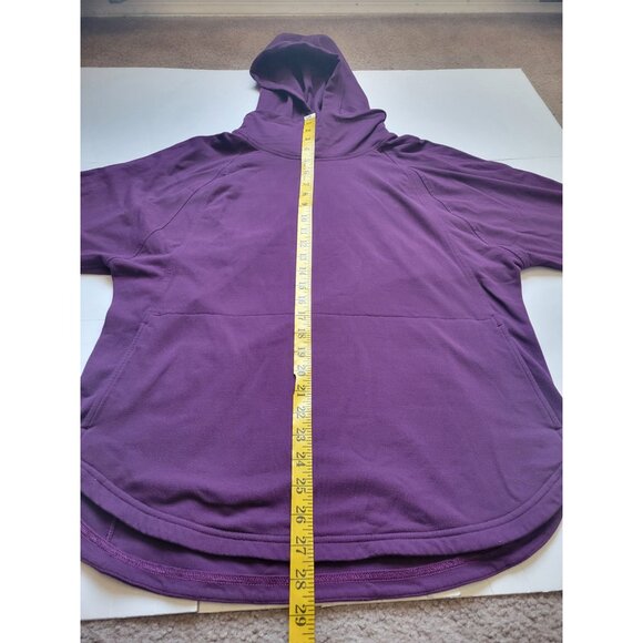 Lululemon Athletica Women's Pullover Cowl Neck Hoodie Kangaroo Pouch Size 12 - Picture 8 of 9